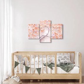 Tablou florilor de pom din coral - abstract (90x60 cm)