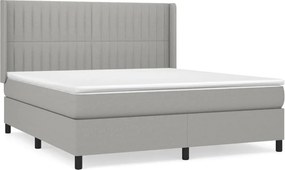 vidaXL Pat continental, gri deschis, 180x200 cm, material textil