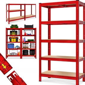 Raft cu capacitate mare HEAVY, max. 875 kg, 90×40×180 cm, roșu Monzana