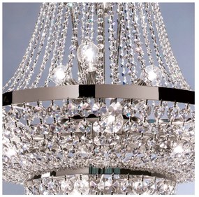 Lustra suspendata cristal Schöler design de lux Sheraton 70cm, chrome