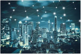 Tablou - Metropolă stălucitoare (90x60 cm)