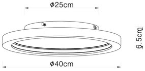 Plafonieră LED RGBW dimabilă BRANZA LED/24W/230V Globo 41374-24R + telecomandă