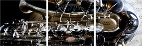 Tablou - Saxofon (cu ceas) (90x30 cm)