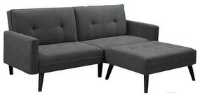 Canapea Corner Stofa Gri + Taburet