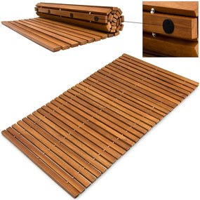 Casaria Covoraș de baie LINE, lemn de acacia, 80x50x1cm, maro