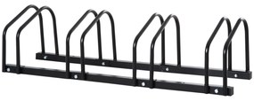 HOMCOM Suport de parcare pentru 4 biciclete din otel, 110x33x27 cm, negru | Aosom Romania