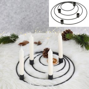 Sfesnic metalic de Advent WREATH negru
