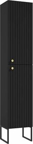 Dulap inalt suspendat negru mat Defra Fuego 170x37 cm