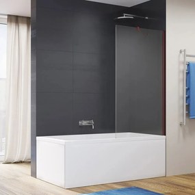 Paravan de cada SanSwiss Easy 2.0 bordeaux metal 80x150 cm sticla securizata 8 mm
