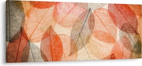 Tablou cu frunzele de toamnă pictate (120x50 cm)