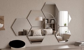 Panouri decorative oglinzi hexagonale, cu finisaj reflectorizant Auriu