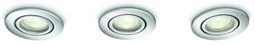 Philips 59902/11/PN - SET 3x Lampă încastrată baie ROOTS 1xGU10/35W