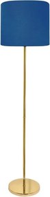 Lampadar din alama cu abajur albastru Sofis