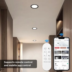 Immax NEO 07297L - Spot LED încastrat reglabil DOWN, LED/36W/230V, Wi-Fi, Tuya  Ø 23 cm, negru