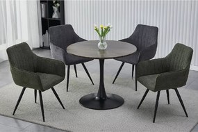 Masa rotunda de dining AMADEO II 90x90 cm, decor nuc