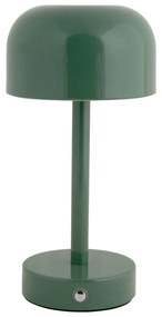 Veioză verde LED cu abajur din metal (înălțime 24,5 cm) James – Leitmotiv