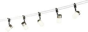 Sistem de cabluri cu 5 spoturi LED directionabile Tony 1250742 NV