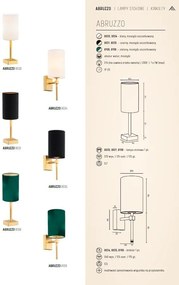 Veioza, lampa de masa eleganta ABRUZZO verde