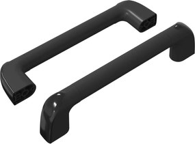 vidaXL Mânere Simplu 2 pcs Negru 380 x 34 x 85 mm Aluminiu și PP