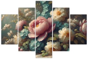 Tablou - Natură moartă cu flori - pictură (150x105 cm)