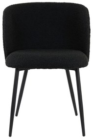 Scaun de sufragerie negru tapițat Elyna – Light &amp; Living