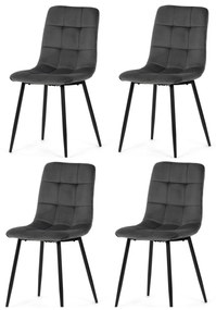 Set de scaune de sufragerie CT-281 GREY4, 4 buc