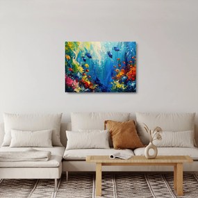 Tablou pe sticlă - Pictura lumii subacvatice (70x50 cm)