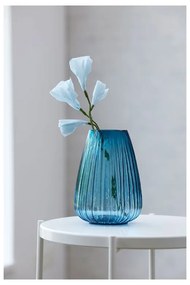 Vază din sticlă Bitz Kusintha, înălțime 22 cm, albastru