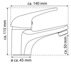 Baterie pentru lavoar Eisl NI075CR GRANDE VITA CLASSIC, crom lucios