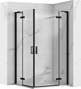 Cabina dus REA Hugo Double Black 90x100