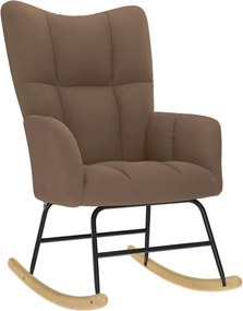 vidaXL Scaun balansoar, maro, material textil