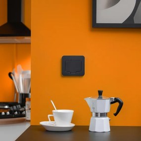 Priză încastrabilă de podea de exterior Solight 5B322B IP55 negru dreptunghiular