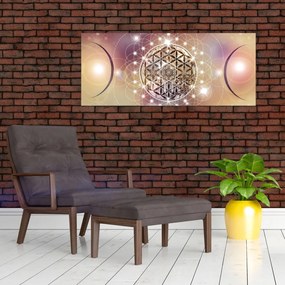 Tablou - Mandala cu elemente (120x50 cm)
