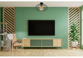 Lustră aplicată CORRINI 1xE27/60W/230V d. 34 cm negru/bej