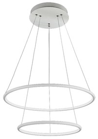 Lustra LED suspendata design modern ORION alb, 60cm