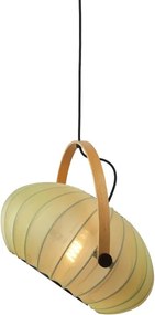 Halo Design 746361 - Pendul pe cablu DC 1xE27/40W/230V, Ø 40 cm, verde/stejar