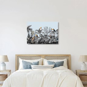Tablou pe sticlă - Animale în pădurea tropicală (70x50 cm)
