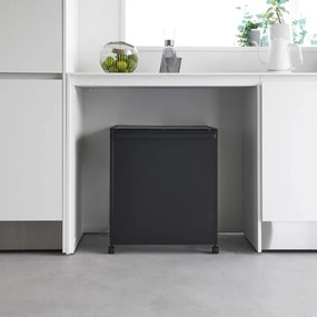 Coș de gunoi negru de reciclat din metal Tower – YAMAZAKI