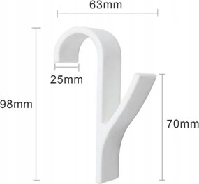 Set 2 carlige pentru calorifer baie SEZA, transparente