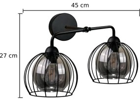 Aplică SOLO BLACK 2xE27/60W/230V