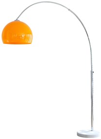 Lampadar din metal/marmura/plastic 208 cm portocaliu, 1 bec