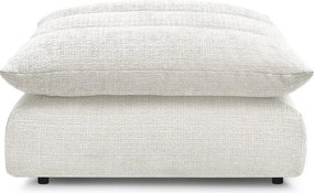 Taburet alb cu tapițerie din chenille Neil – Bobochic Paris