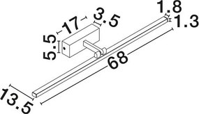 Aplica de perete LED baie IP44 MAREL aurie