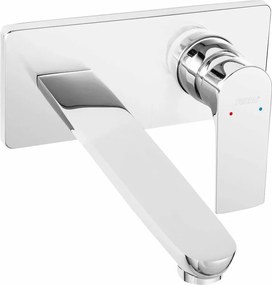 Baterie lavoar incastrata crom cu pipa 22 cm Ferro Square