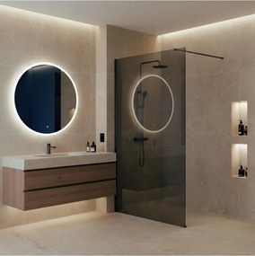 Paravan de dus fumuriu Rea Flexi Grey 90 cm Titan