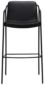 Scaun bar cu husă din piele artificială DAN-FORM Denmark Boto, negru, înălțime 95 cm