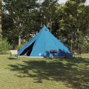 vidaXL Cort de familie Tipi Manual Albastru și Gri 560 x 560 x 300 cm