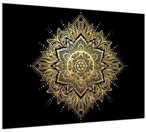 Tablou pe sticlă - Mandala bogăției (70x50 cm)