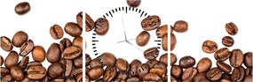 Tablou - Boabe de cafea (cu ceas) (90x30 cm)