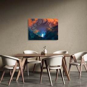 Tablou pe sticlă - Vrăjitorul magicean (70x50 cm)